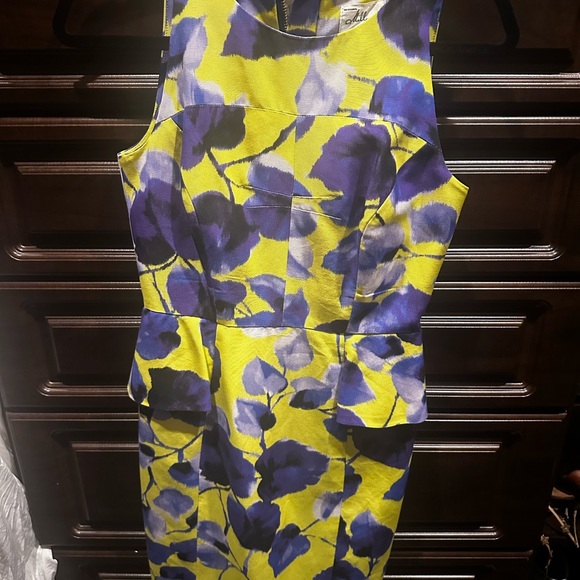 Floral Yellow and Purple Dress